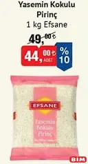 EFSANE YASEMİN KOKULU PİRİNÇ 1 KG fiyat ve kampanya bilgisi